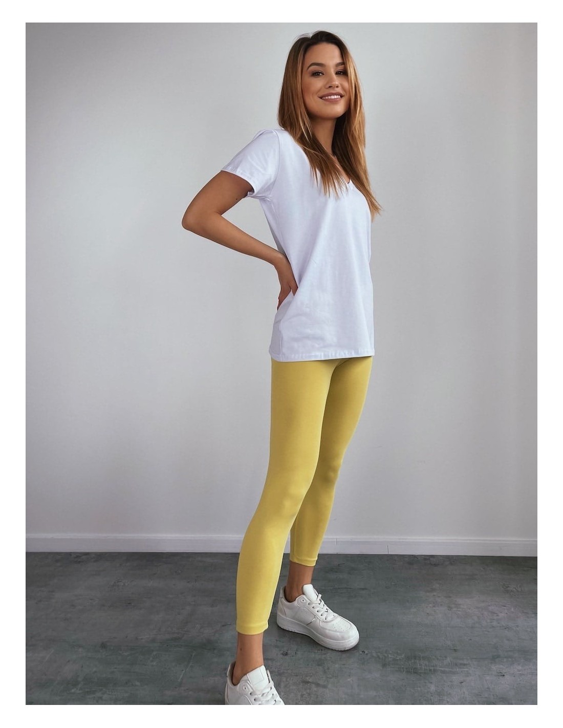 Yellow leggings 2116 - Online store - Boutique